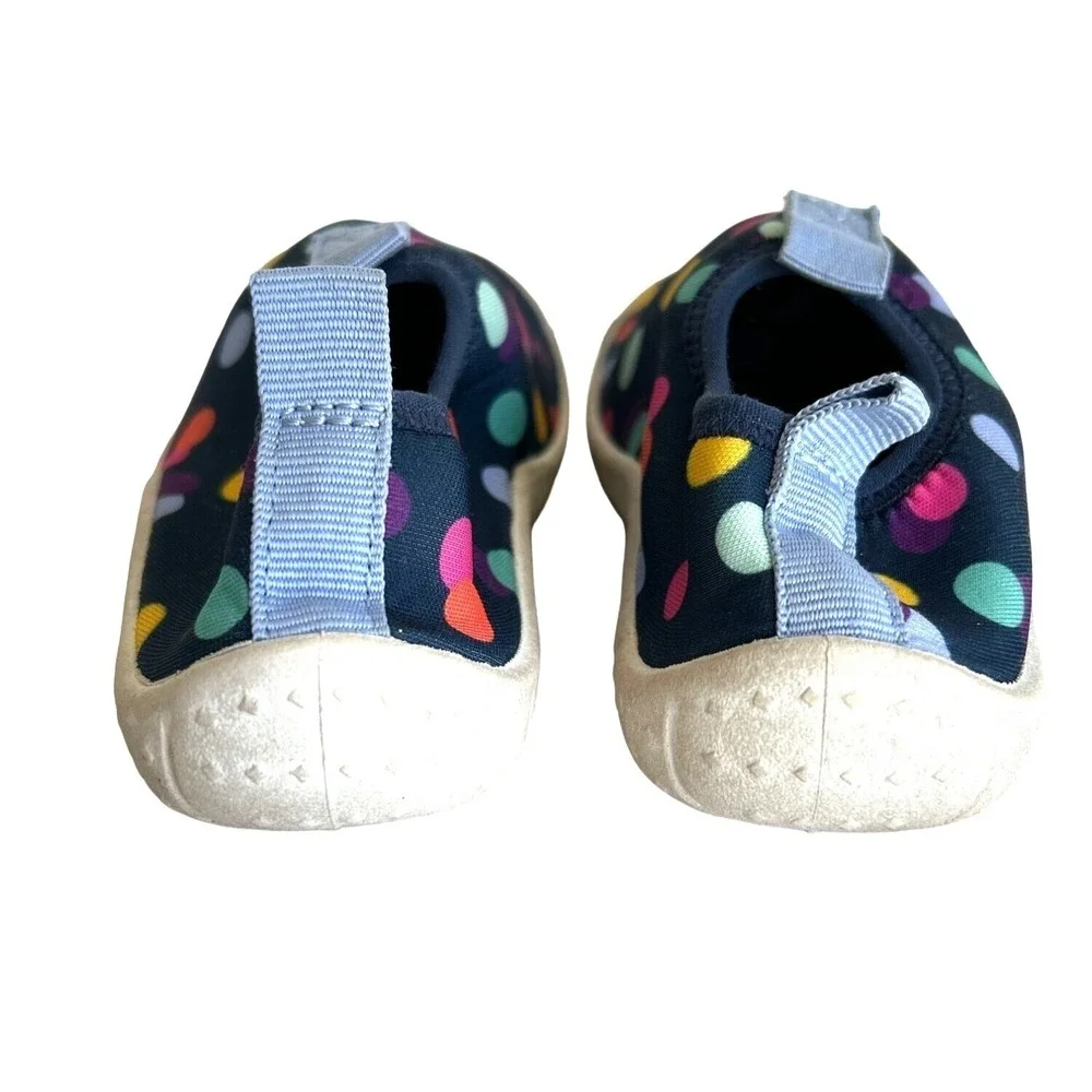 Kids Multicolored Polka Dot Slip-On Flats Shoes